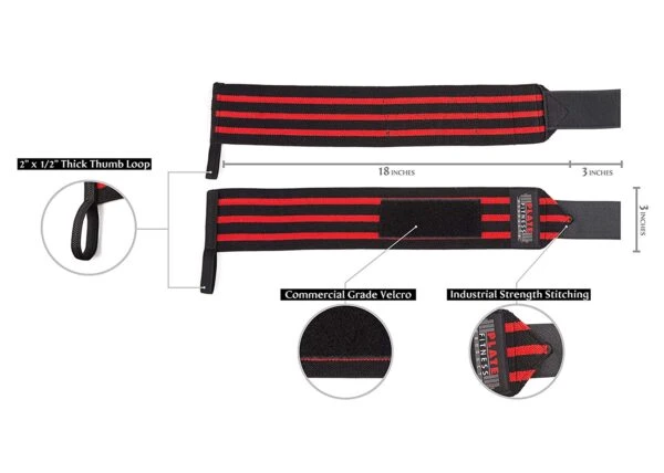 Plate Fitness Wrist Wraps 3 Plate Fitness Wrist Wraps
